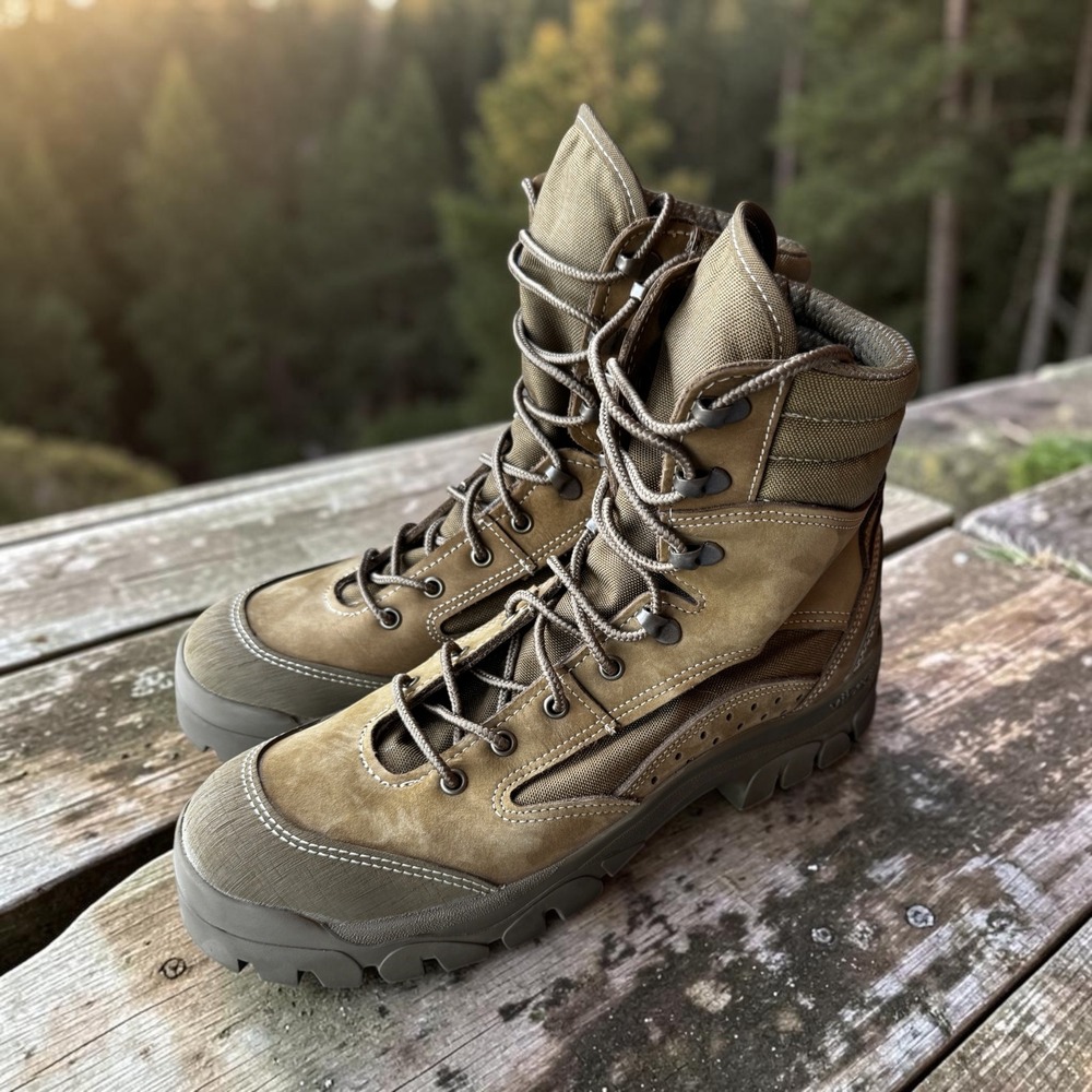 Bates E03512B USMC Lightweight Combat Boots Olive Mojave Leather Vibram Mens 9W